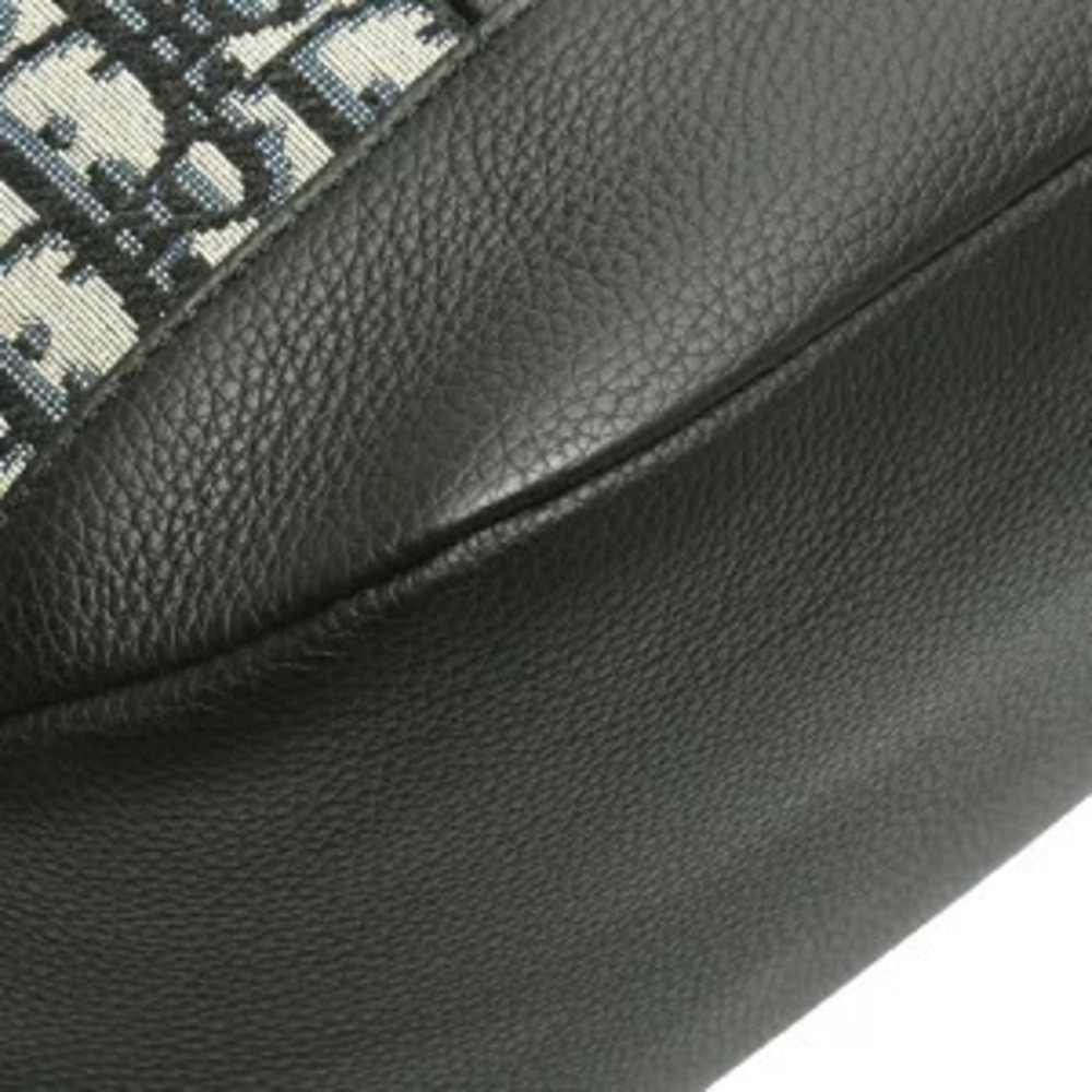 Christian Dior Oblique Voyage Tote Navy Blue Canvas Bag - Picture 6 of 9